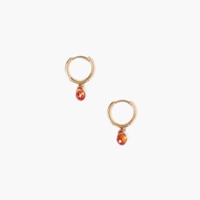 Jewelry Chan Luu  | 14K Orange Sapphire Aurora Hoops