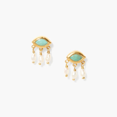 Astrid Evil Eye Earrings Turquoise Mix