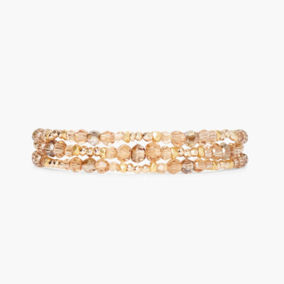 Dresden Triple Naked Wrap Bracelet Gold Mix