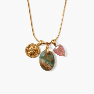 Jewelry Chan Luu  | Ostia Charm Necklace Blue Opal