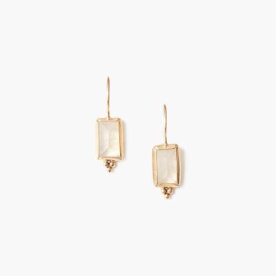 Jewelry Chan Luu  | 14K Moonstone Windowpane Earrings