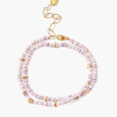 Jewelry Chan Luu  | Purple Mix & Gold Heishi Bracelet