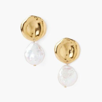 Jewelry Chan Luu  | Two Tiered White Keshi Pearl Earrings