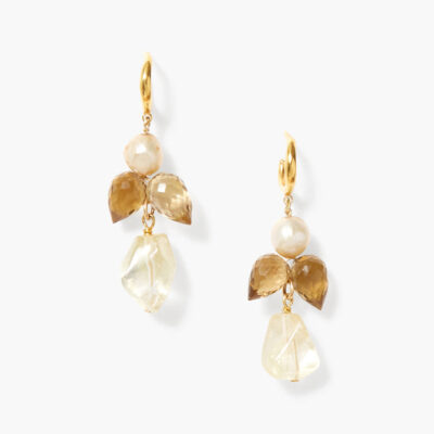 Ophelia Drop Earrings Citrine Mix