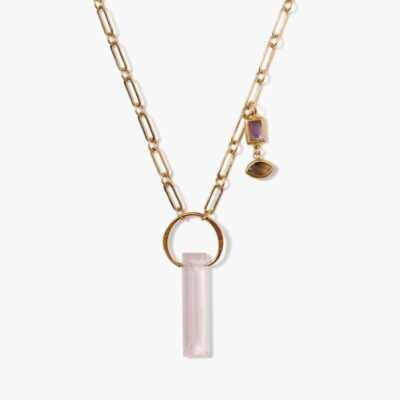 Jewelry Chan Luu  | Cleo Necklace Rose Quartz