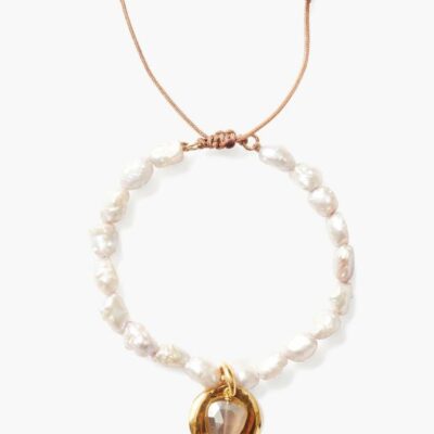 Jewelry Chan Luu  | Moonstone & Pearl Ostra Bracelet