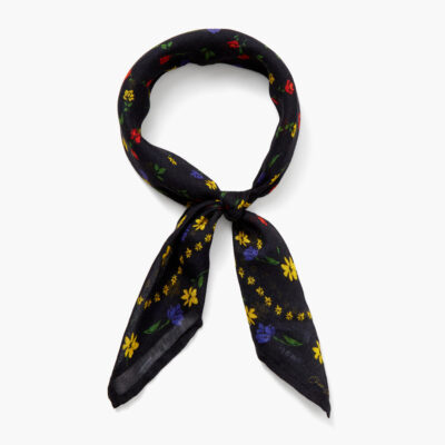 Valentina Floral Print Bandana Black