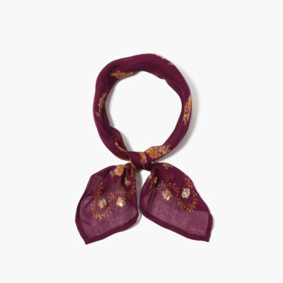 Floral Print Bandana Grape