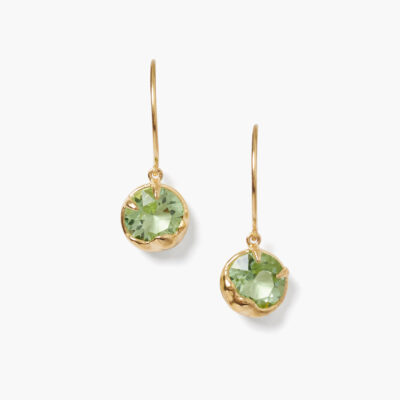 August Birthstone Earrings Peridot Crystal