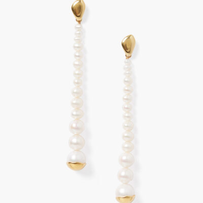 Marion Drop Earrings White Pearl