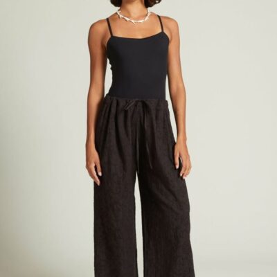 Clothing Chan Luu  | Wisteria Embroidered Pant Caviar