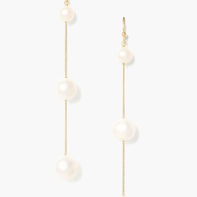 Jewelry Chan Luu  | Tiered Floating White Pearl Earrings