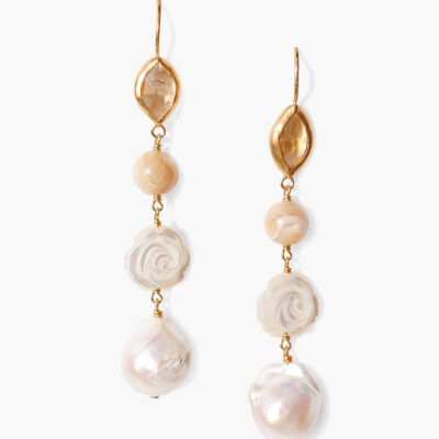 Roseto Tiered Earrings Natural