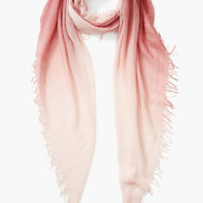 Dusty Rose Dip-Dyed Cashmere and Silk Scarf