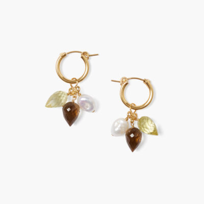 Delphine Hoop Earrings Natural Mix