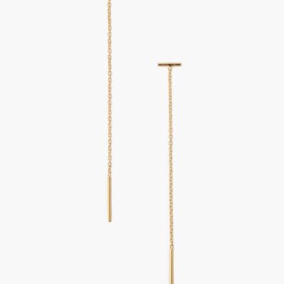 Jewelry Chan Luu  | Gold Bar Chain Thread Earrings