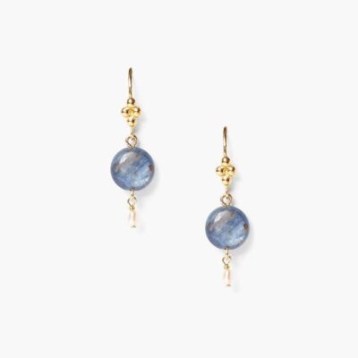 Jewelry Chan Luu  | Kyanite And Pearl Drop Earrings