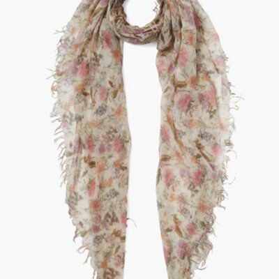 Accessory Chan Luu  | Coconut Milk Floral Cashmere And Silk Scarf