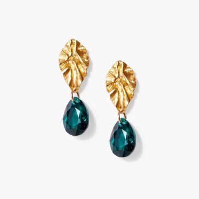 Jewelry Chan Luu  | Emerald And Gold Masquerade Earrings