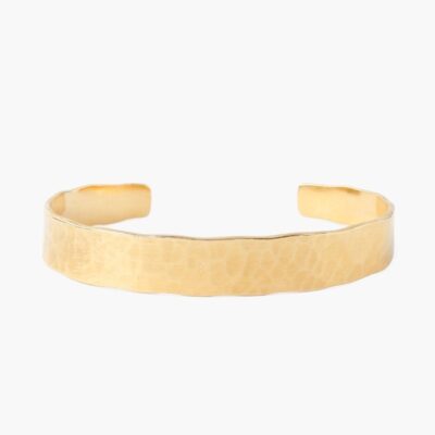 Yellow Gold Hammered Cuff