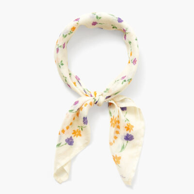 Valentina Floral Print Bandana Cream