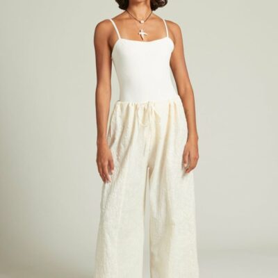 Clothing Chan Luu  | Wisteria Embroidered Pant Natural