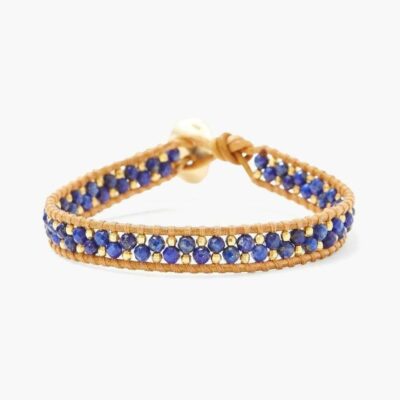 Jewelry Chan Luu  | Lapis And Gold Bead Wrap Bracelet