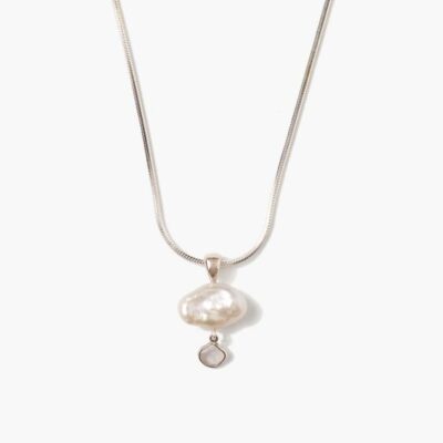 Jewelry Chan Luu  | Hilo Pearl And Diamond Necklace Silver