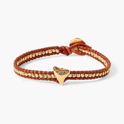 Jewelry Chan Luu  | Diamond Mako Single Wrap Bracelet Brown