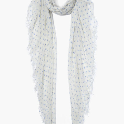 Wedgewood Dot Cashmere and Silk Scarf