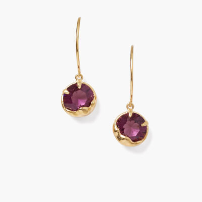 February Birthstone Earrings Amethyst Crystal