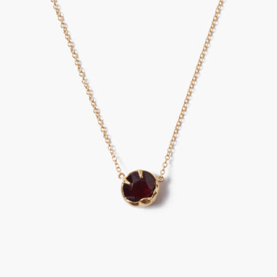 January Birthstone Necklace Garnet Crystal