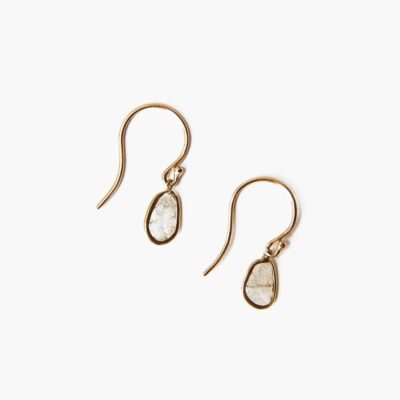 14k Gold Sliced Diamond Earrings