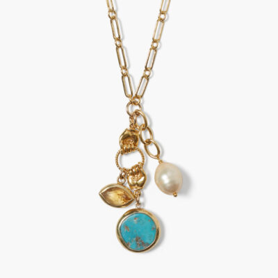 Sardinia Charm Necklace Turquoise