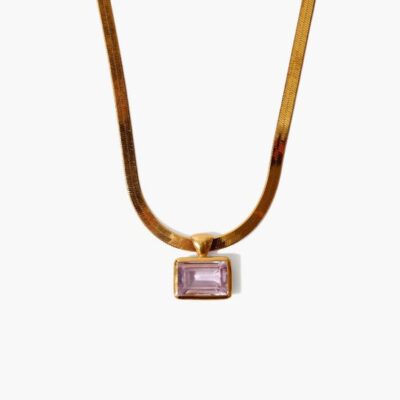 Jewelry Chan Luu  | Amethyst Tab Herringbone Necklace