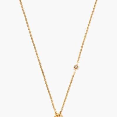 Jewelry Chan Luu  | White Evil Eye Necklace With Champagne Diamond