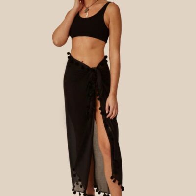 Clothing Chan Luu  | Black Tassle Sarong