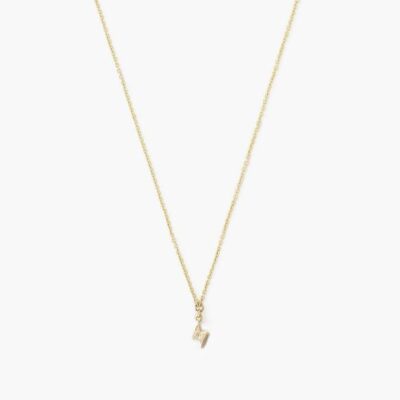 Jewelry Chan Luu  | 14K Gold Bolt Necklace With Diamond Inlay