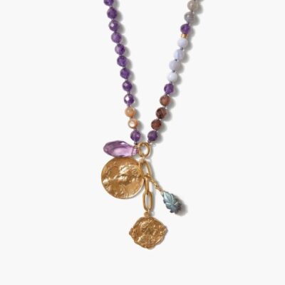 Jewelry Chan Luu  | Portrait Charm Necklace Amethyst