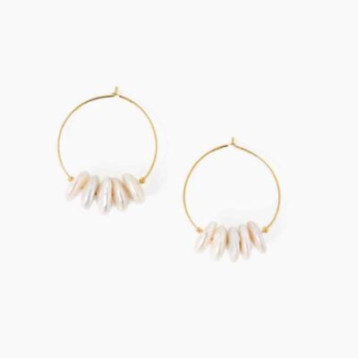 Jewelry Chan Luu  | White Pearl Abacus Hoops