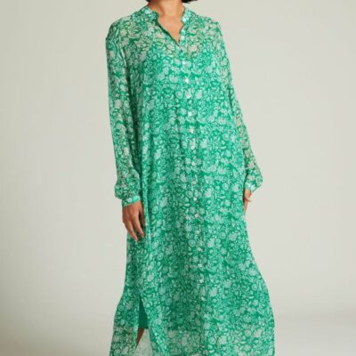 Clothing Chan Luu  | Eloise Floral Dress Verdant Green