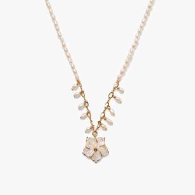 Jewelry Chan Luu  | Plumeria Necklace White Pearl