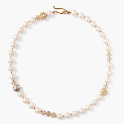 Jewelry Chan Luu  | Crest Necklace White Pearl Mix