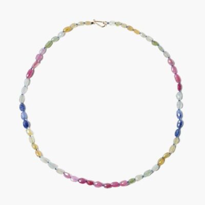 Jewelry Chan Luu  | 14K Sapphire Mix Oval Beaded Necklace