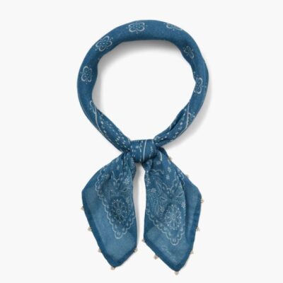 Accessory Chan Luu  | Beaded Floral Print Bandana Coronet Blue