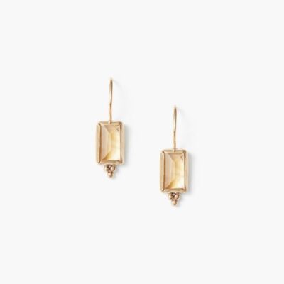 Jewelry Chan Luu  | 14K Citrine Windowpane Earrings