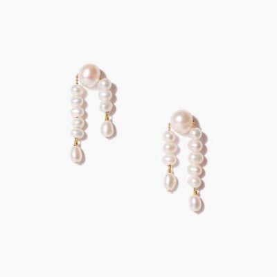 Jewelry Chan Luu  | Petite White Pearl Waterfall Earrings