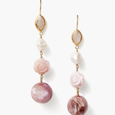 Jewelry Chan Luu  | Roseto Tiered Earrings Pink