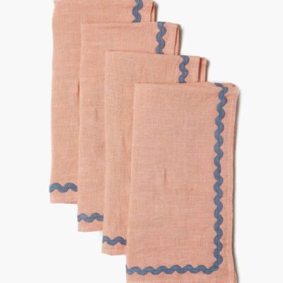 Home Chan Luu  | Tropical Peach Wavy Napkin Set