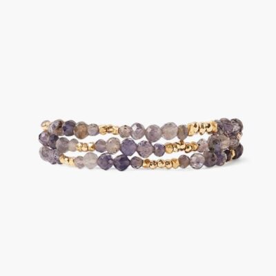 Jewelry Chan Luu  | Granada Naked Wrap Bracelet Iolite Gold